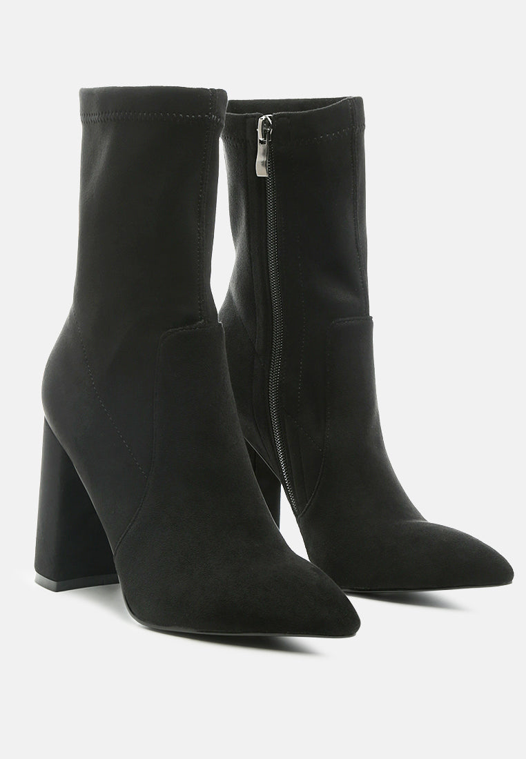 zahara faux suede block heeled boots-14